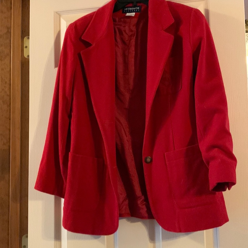 Red wool blazer